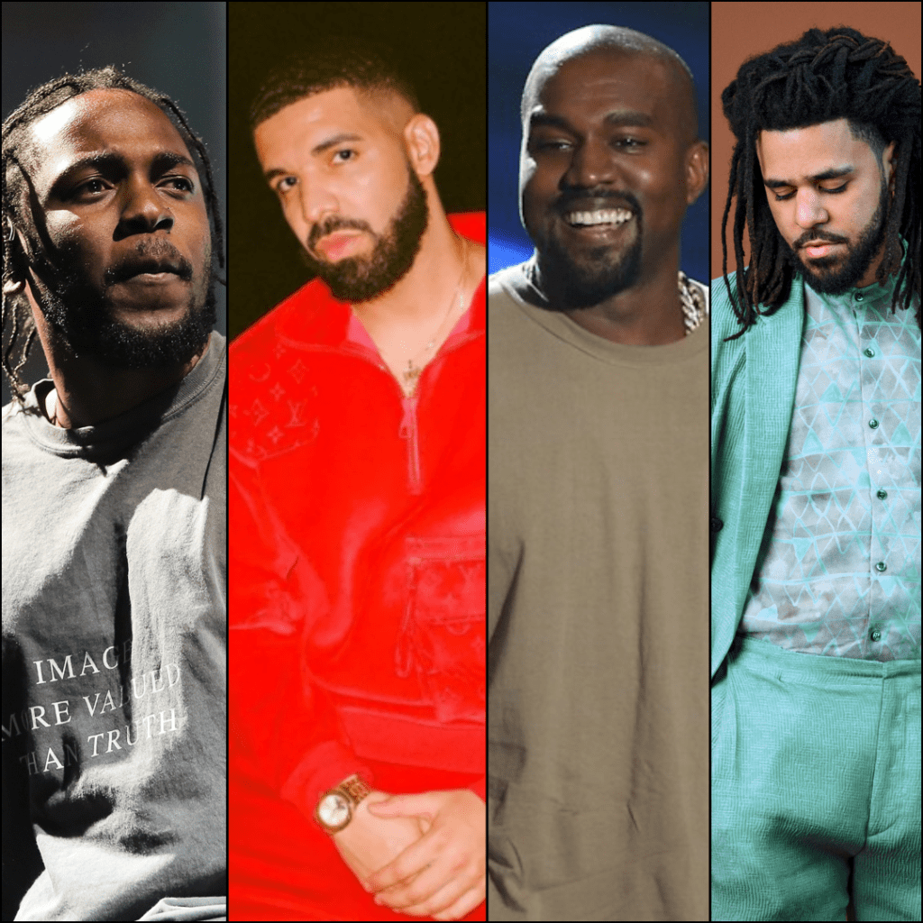 Rap Forte Kanye West quer Kendrick Lamar, J. Cole e Drake em novo projeto.