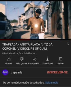 Rap Forte Tz da Coronel alega que Purple Rain lançou clipe de "Anota Placa" sem sua autorização