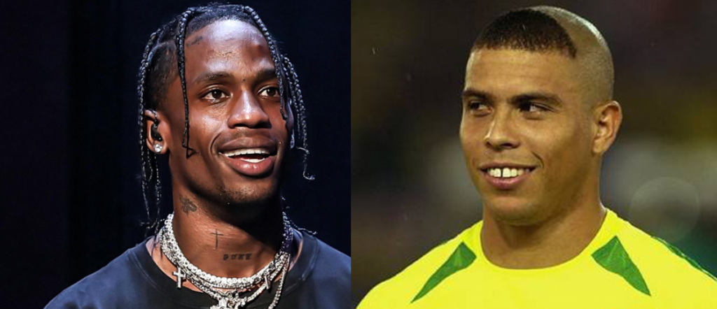 Rap Forte Travis Scott posta foto de Ronaldo Fenômeno no story do Instagram