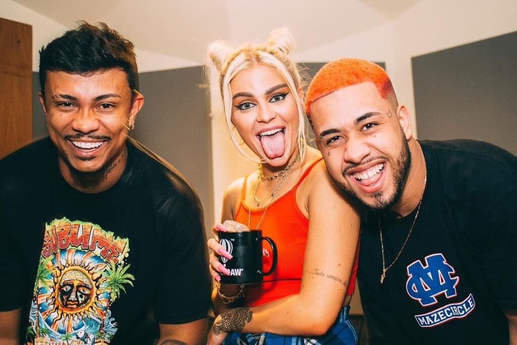 Rap Forte Xamã, Luísa Sonza, Gabi Melim e Kawe juntos no estúdio